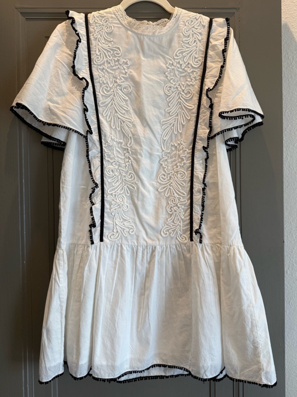 Anthropologie "Seen Worn Kept" Joan Ruffle dress Small petite